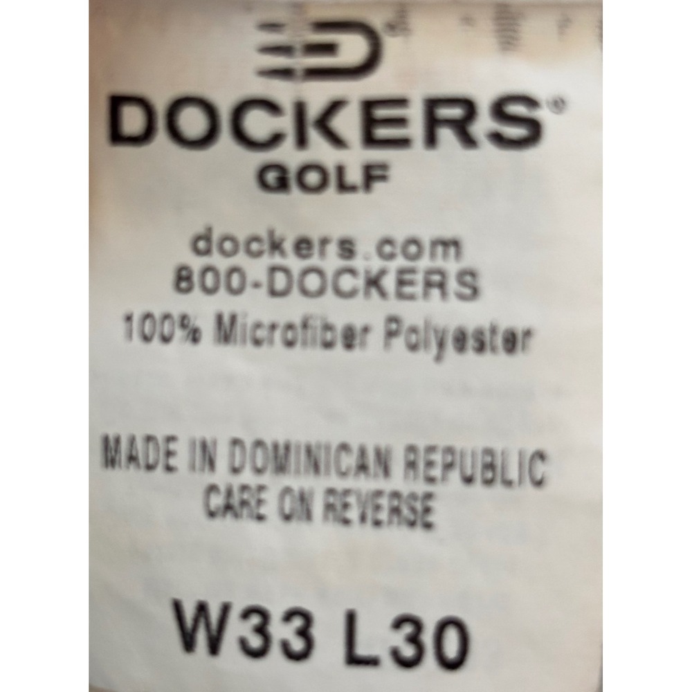 Dockers Golf Mens Khaki Microfiber Performance Pants Size 33X30 - Picture 5 of 6